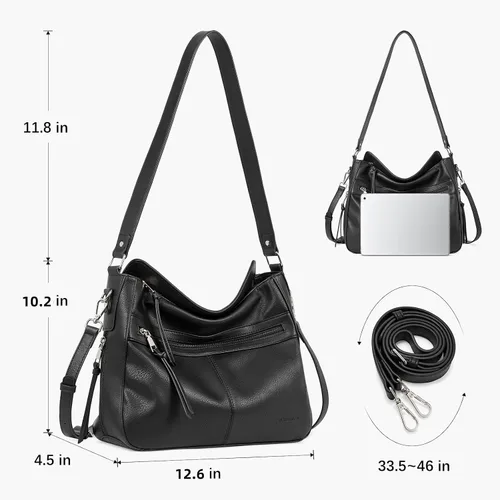 Miniatura 5 de WESTBRONCO Bolsos de mano para mujer, bolsos cruzados, bolso de hombro suave con correa ajustable