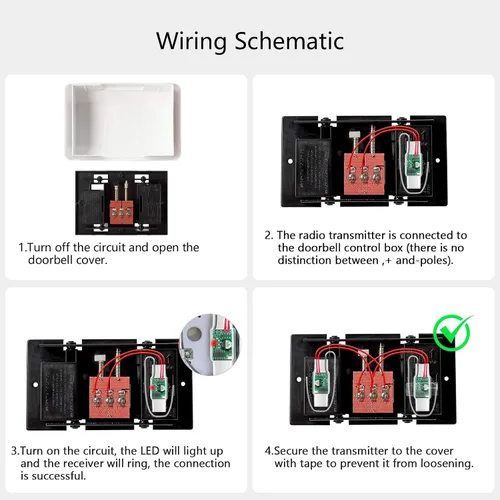 Miniatura 2 de Extensor de timbre inalámbrico para Google Nest Doorbell (cableado, 2ª generación) Extensor de timbre con receptor conectado al timbre de puerta