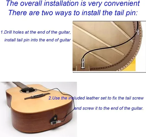 Miniatura 8 de Pastillas de guitarra acústica, Pastillas magnéticas pasivas de guitarra con orificio de sonido con salida de audio para guitarra acústica