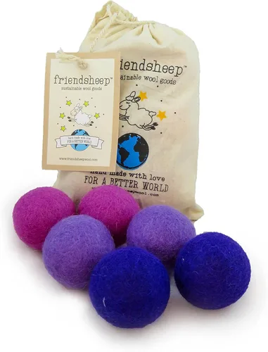 Miniatura 6 de Friendsheep Pelota de juguete de lana ecológica para mascotas, gato, hurón, perro pequeño, comercio justo, hecha a mano en Nepal, ecológica, 100%