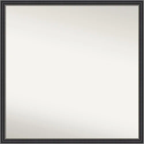 Miniatura 490 de Amanti Art Espejo de baño negro para sobre fregadero, 22 x 22 pulgadas, espejo de tocador cuadrado estrecho negro Avon, marco de madera casual