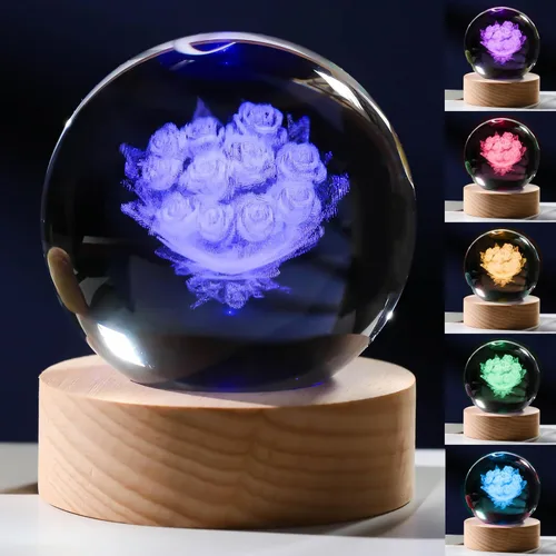 Miniatura 18 de Regalos de ajolote 3D para mujer, bola de cristal de 2.362 in, figuras de ajolote, decoración de animales de cristal, artículos de animales