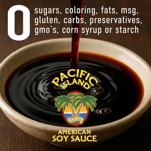 Miniatura 4 de Pacific Island Salsa de soja fermentada naturalmente, baja en sodio • Sin grasa • Sin gluten • Sin OMG • Sin azúcar • Sin MSG • 13 oz (paquete de 6)