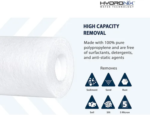 Miniatura 3 de Hydronix SDC-25-1005 cartucho de filtro de agua de sedimento de ósmosis inversa del RO de toda la casa 2,5" x 10" - 5 micrones
