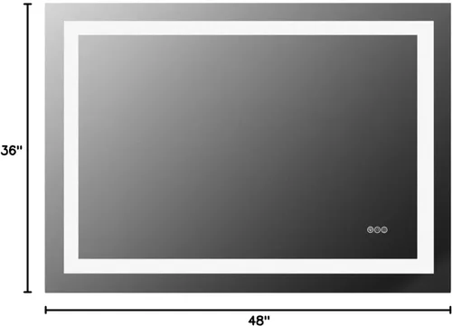 Miniatura 8 de LOAAO Espejo de Baño LED de 48"X36" con Luces, Antivaho, Regulable, Retroiluminación RGB + Iluminación Frontal, Espejo de Tocador de Baño