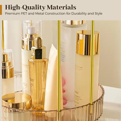 Miniatura 5 de Aveniee Organizador de maquillaje giratorio de 360 grados para tocador, organizadores de baño mejorados para perfume y cuidado de la piel