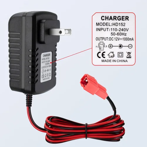 Miniatura 3 de Cargador de batería de 12 voltios para juguetes de paseo - Compatible con BMX X6 Kid TRAX GMC Wal-Mart Moto ATV Quad adaptador de corriente