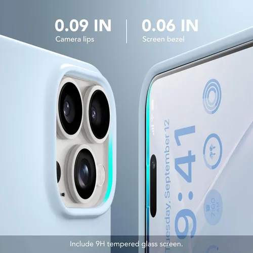 Miniatura 5 de GONEZ Funda de silicona para iPhone 14 Pro Max, compatible con MagSafe, con protector de pantalla + protector de lente de cámara, silicona líquida a