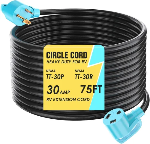 Miniatura 21 de CircleCord Cable de alimentación para caravana de 30 amperios de 36 pies con bloqueo giratorio, resistente calibre 10, 3 cables, STW de cobre puro