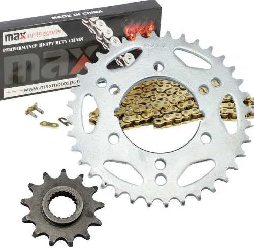 Miniatura 3 de Kit de cadena y piñón estándar para Polaris 400 Scrambler 2 x 4 4 x 4 2000 2001 2002, Negro