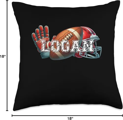 Miniatura 4 de Logan Football - Almohada con nombre personalizado