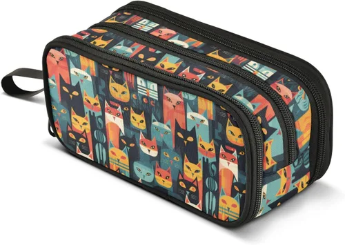 Miniatura 25 de MNSRUU Estuche grande para lápices, estuche estético con diseño de rana linda, organizador de marcadores, caja de lápices para niñas, niños