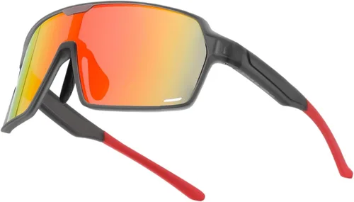 Karsaer Lentes de sol deportivos de gran tamaño para hombres y mujeres, lentes de protección UV de marco grande, ideales para béisbol, correr, Marco