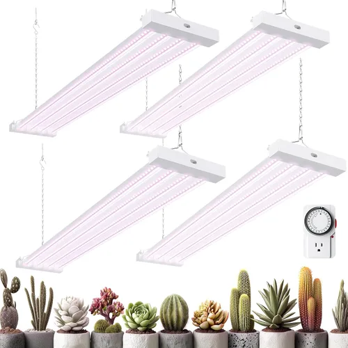 Miniatura 14 de Barrina TX-L63 - Luces de cultivo de 3 pies para plantas de interior, 252 W (4 x 63 W), 4 paneles LED de cobertura más amplia, espectro completo