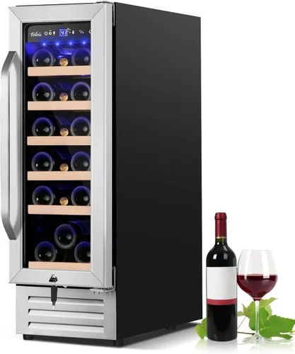 Miniatura 36 de Refrigerador de bebidas para 128 latas, 3.2 pies cúbicos con puerta de vidrio para bebidas, cerveza, soda, vino, pequeño refrigerador de cerveza