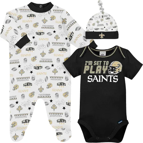 Miniatura 8 de Gerber Conjunto de regalo unisex para bebé con pies de equipo de la NFL para dormir y jugar