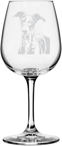 Miniatura 315 de Copa de vino de 12.75 onzas con diseño de perro grabado