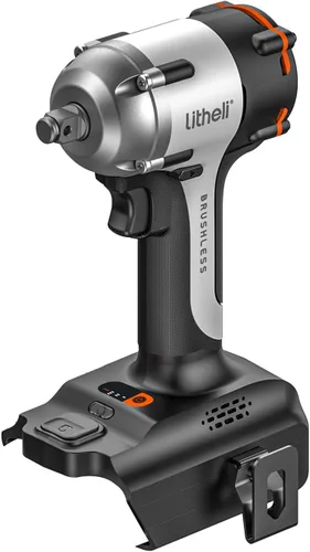 LiTHELi Llave de impacto inalámbrica de 1/2 pulgada, 330 pies-libras (450N.m) Pistola de impacto sin escobillas de 2500 RPM, llaves de impacto de