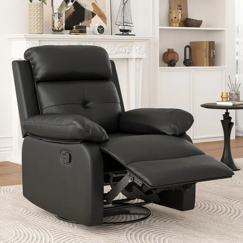 Miniatura 12 de Silla reclinable giratoria pequeña para adultos y mujeres, para espacios pequeños, dormitorio, sala de estar Azul