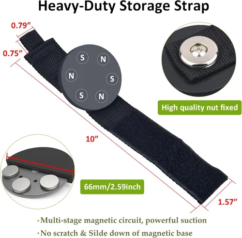 Miniatura 6 de ULIBERMAGNET Correa de velcro magnética fuerte, organizador de herramientas de almacenamiento magnético resistente, cable de extensión, manguera