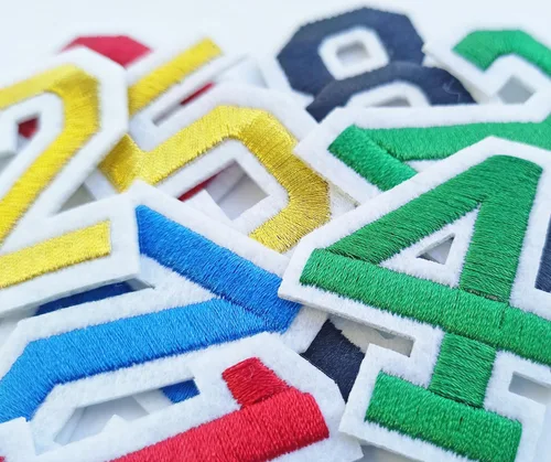 Miniatura 2 de Bfuee 30 parches de números para planchar, apliques de números bordados del 0 al 9, parches de números para ropa, vestido, sombrero, calcetines
