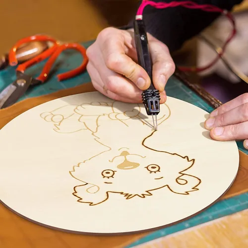 Miniatura 4 de Círculos de madera para manualidades, paquete de 12 unidades de madera sin terminar de 12 pulgadas, recortes de madera para manualidades, colgador