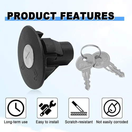 Miniatura 5 de Tapa de gasolina Bloqueo y llaves de tapa de depósito de combustible compatibles con Taurus Edge Mustang Expedition Fusion F150 Escape Focus MKT MKZ