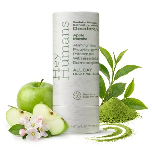 Hey Humans Desodorante, desodorante sin aluminio para mujeres y hombres, contiene ingredientes derivados naturalmente, control de olores durante
