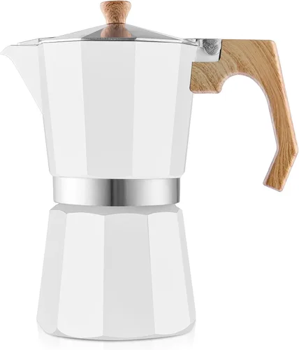 Miniatura 13 de wedrink Cafetera de Espresso de 3 Tazas para Estufa, Olla de Moka de Aluminio Percolador (150ml)