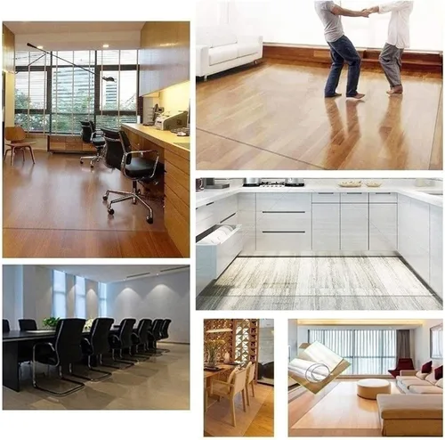 Miniatura 3 de Rollo de camino transparente para madera dura, resistente, tapete protector de alfombra para el hogar, extra grande para puerta, sala de estar