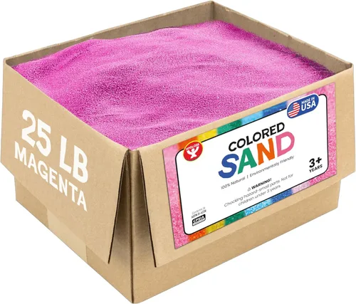 Miniatura 55 de Hygloss Arena de colores para manualidades – Botella de 1 libra, magenta – Juegos de arte de arena fina y colorida vibrante para niños – Actividades