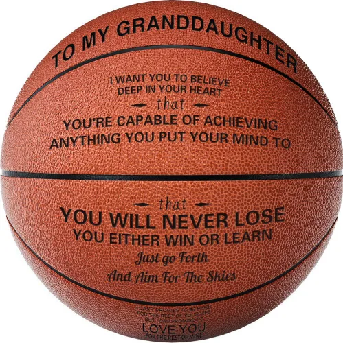 Miniatura 17 de KAAYEE Baloncesto grabado para nieto, baloncesto grabado para hijo de parte de mamá papá, regalos de baloncesto personalizados de 29.5 pulgadas
