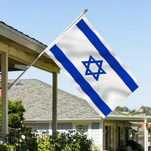 Miniatura 2 de Bandera israelí de 3 x 5 pulgadas, bandera israelí de doble cara para exteriores, resistente, material de poliéster de 3 capas con 2 ojales