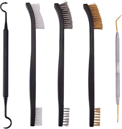 Miniatura 3 de BOOSTEADY Kit de cepillo y gancho de limpieza de pistola en estuche organizador con cremallera (8 piezas) – Cepillos de cerdas de nailon de acero