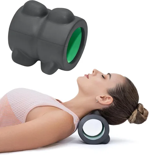 Miniatura 8 de Lumia Wellness Rodillo de masaje para el cuello, 4 pulgadas, alivio del dolor de cabeza y cuello, herramienta de liberación muscular, alivio de Azul