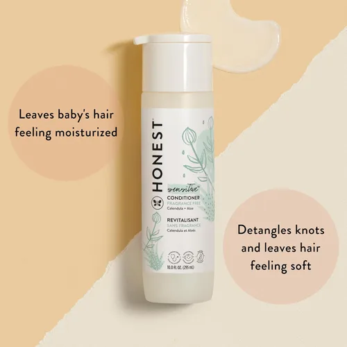 Miniatura 3 de The Honest Company Paquete sin fragancia para pieles sensibles Champú limpiador 2 en 1 + gel de baño y acondicionador sin silicona Derivado
