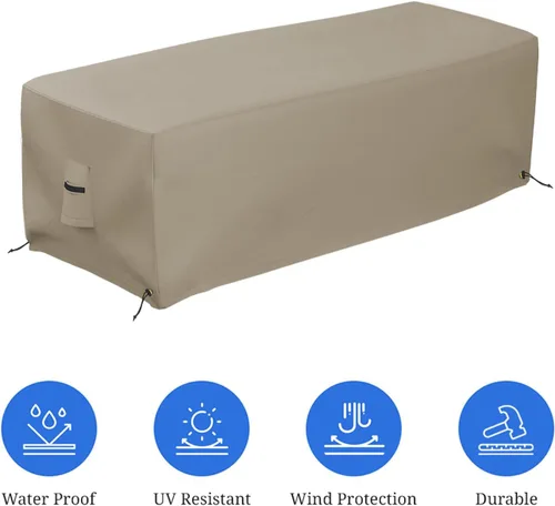 Miniatura 3 de Covers & all Funda rectangular para hoguera, forma rectangular, 12 onzas, impermeable, resistente a los rayos UV y a la intemperie, para patio