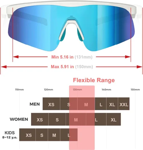 Miniatura 5 de Living out your qool time QOOLTIME Z87 - Gafas de sol deportivas para ciclismo, hombres, mujeres, jóvenes, pickleball para correr, béisbol F30b