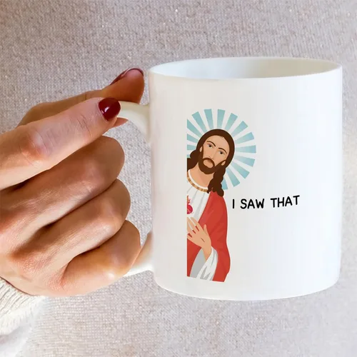 Miniatura 15 de Retreez Taza divertida – This Girl Runs on Coffee + Jesus - Tazas de café de cerámica de 11 onzas – Divertido, sarcasmo, sarcástico, motivacional