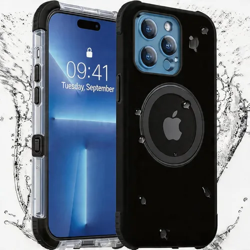 Miniatura 293 de Miracase Funda diseñada para iPhone 13, con protector de pantalla de vidrio templado, forro de microfibra suave antiarañazos, funda de goma