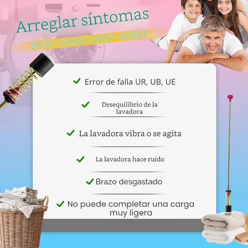 Miniatura 5 de Varillas de suspensión de arandela DC97-16350U DC97-16350T mejoradas para SAMSUNG WA50R5200AW/US, WA50R5400AV/US WA50R5400AW/US WA45T3200AW/A4
