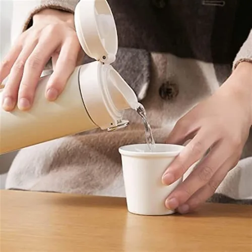 Miniatura 5 de JYYBN Termo portátil de acero inoxidable, termo portátil para café, taza de viaje, a prueba de fugas, termo de agua deportivo