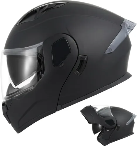 Miniatura 9 de Casco modular de motocicleta, aprobado por DOT, ligero de cara completa, para cuatrimotos y motocross, de doble visera, protector solar