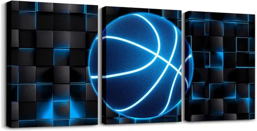 Miniatura 32 de Feelyou Cuadro azul de carreras para pared, 12 x 16 pulgadas, 3 piezas de autos deportivos de velocidad, lienzo para decoración de pared, diseño