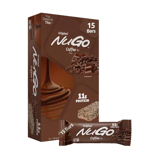 Miniatura 11 de NuGo Barra de proteínas, plátano de chocolate, 0.46 oz de proteína, sin gluten, 15