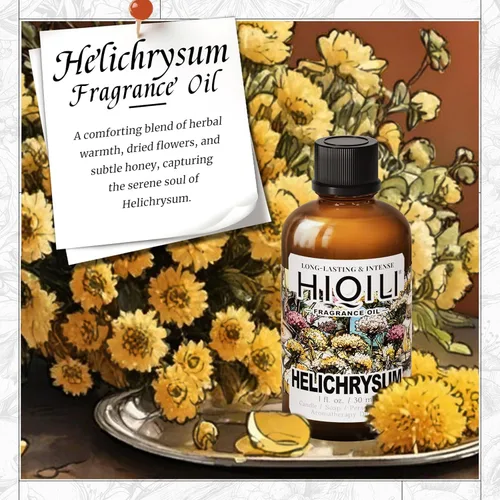 Miniatura 2 de HIQILI Helichrysum - Aceite de fragancia de extractos naturales, aceite esencial para difusor, fabricación de velas, bálsamo de helicriso