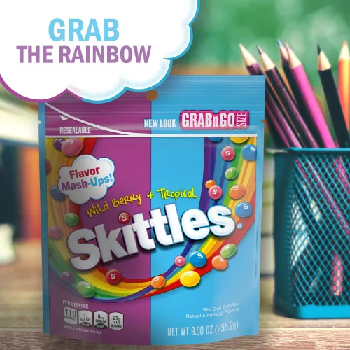 Miniatura 7 de SKITTLES Mash-Ups Wild Berry and Tropical Candy, bolsa de 9 onzas