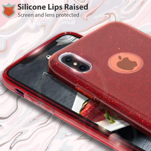 Miniatura 2 de Carcasa para iPhone X (2017), con brillantina, brillo de cristal de MATEPROX , Dorado