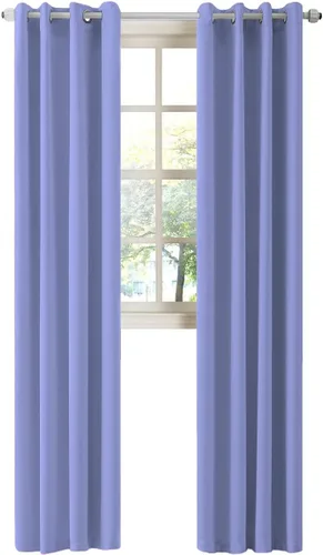 Miniatura 23 de LA PALMA Cortinas opacas con aislamiento térmico y ojales, para sala de estar, dormitorio, paquete de 2 paneles
