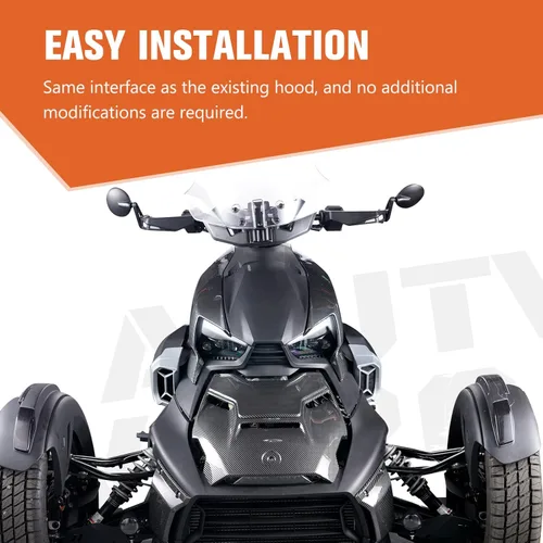 Miniatura 5 de A & UTV PRO Panel de fibra de carbono para Ryker, Hood Scoop para Can-Am Ryker & Ryker Rally Edition 2019-2024, puede am ryker 600 900 accesorios